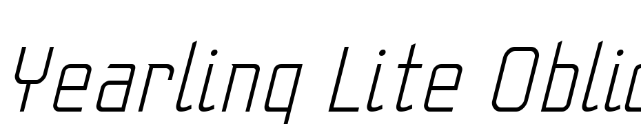 Yearling Lite Oblique Font Download Free